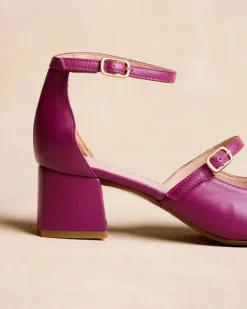 Polin et moi Zapatos De Tacón*Mary Jane Tiras Leena Morado
