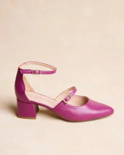 Polin et moi Zapatos De Tacón*Mary Jane Tiras Leena Morado