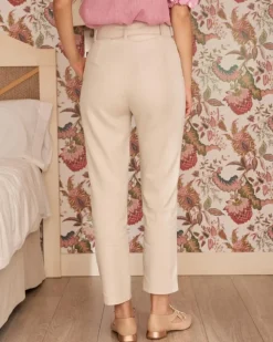 Polin et moi Pantalones*Pantalón Cinturón Bianca BEIGE