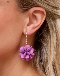Polin et moi Bisuteria*Pendientes Colgante Flor buganvilla