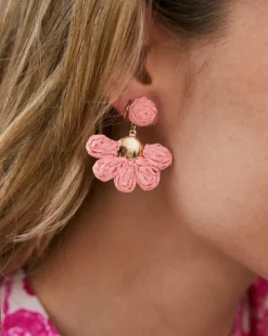 Polin et moi Bisuteria*Pendientes Flor Alía Rosa