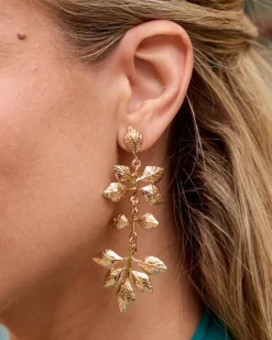 Polin et moi Bisuteria*Pendientes Hojas Oro