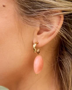 Polin et moi Bisuteria*Pendientes Largos coral
