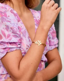 Polin et moi Bisuteria*Pulsera Flores Alya Oro