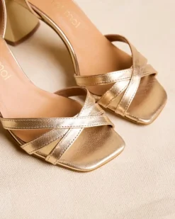 Polin et moi Sandalias*Sandalia de Tacón Aliss ORO