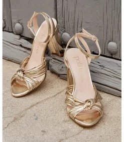 Polin et moi Novia|Sandalias*Sandalia Nudo Clotis Oro