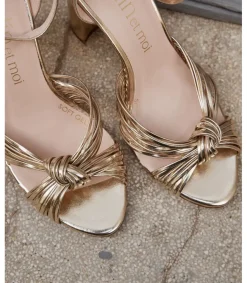 Polin et moi Novia|Sandalias*Sandalia Nudo Clotis Oro