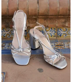 Polin et moi Novia|Sandalias*Sandalia Nudo Milana plata/plomo