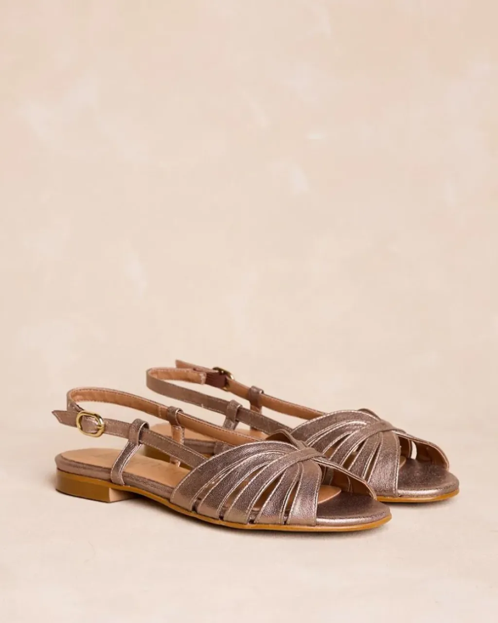 Polin et moi Sandalias*Sandalia Plana Bronce