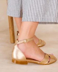 Polin et moi Sandalias*Sandalia Plana Oro