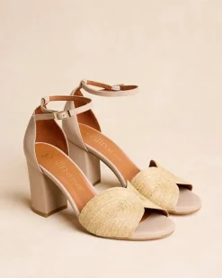 Polin et moi Sandalias*Sandalia Rafia Aless beige