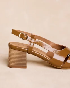 Polin et moi Sandalias*Sandalia Tacón Elisa Cuero