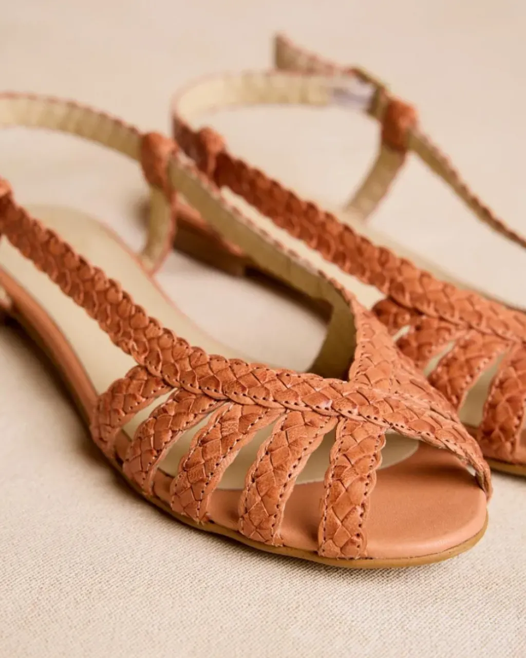Polin et moi Sandalias*Sandalia Trenzada Aniala NARANJA