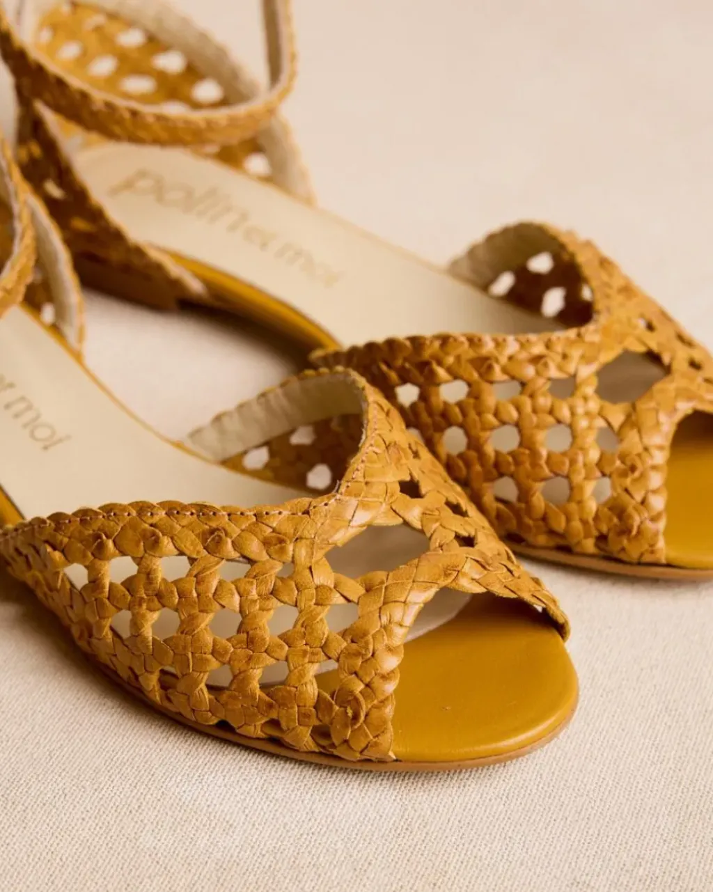 Polin et moi Sandalias|Trenzados*Sandalia Trenzada Asun ocre