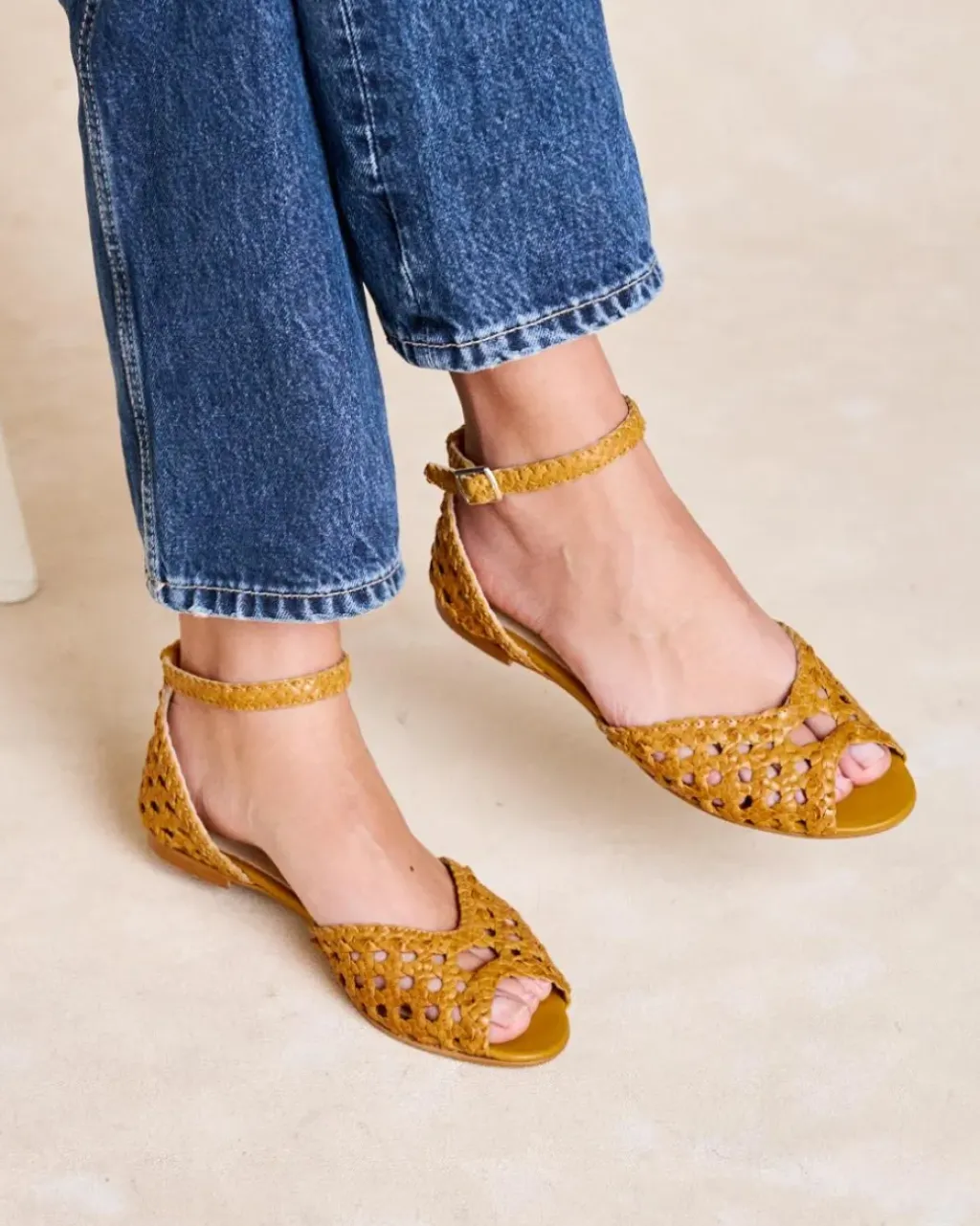 Polin et moi Sandalias|Trenzados*Sandalia Trenzada Asun ocre