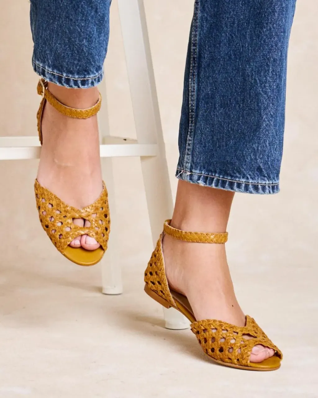 Polin et moi Sandalias|Trenzados*Sandalia Trenzada Asun ocre