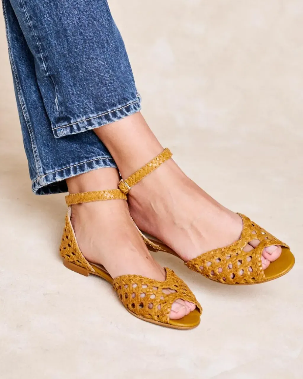 Polin et moi Sandalias|Trenzados*Sandalia Trenzada Asun ocre