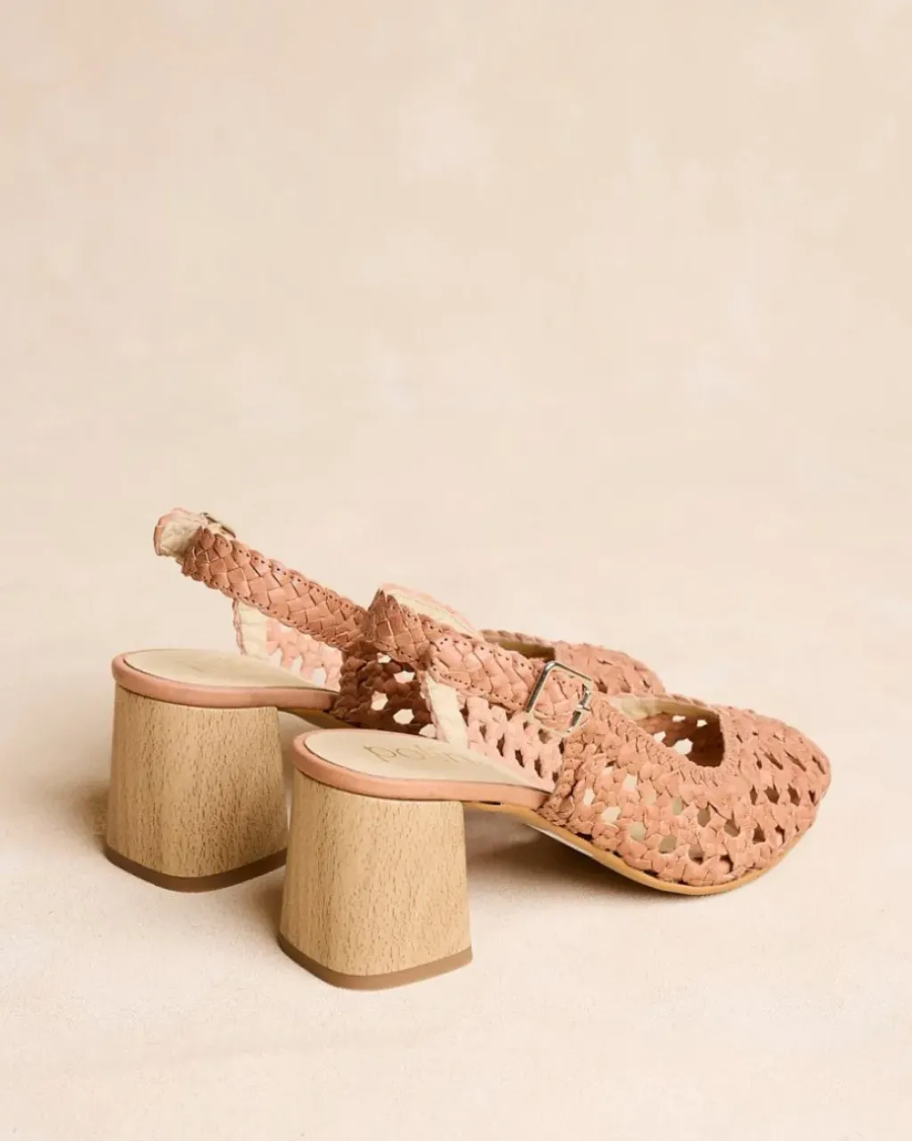 Polin et moi Trenzados|Sandalias*Tacón Trenzado Popi ocre