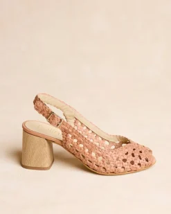 Polin et moi Trenzados|Sandalias*Tacón Trenzado Popi ocre
