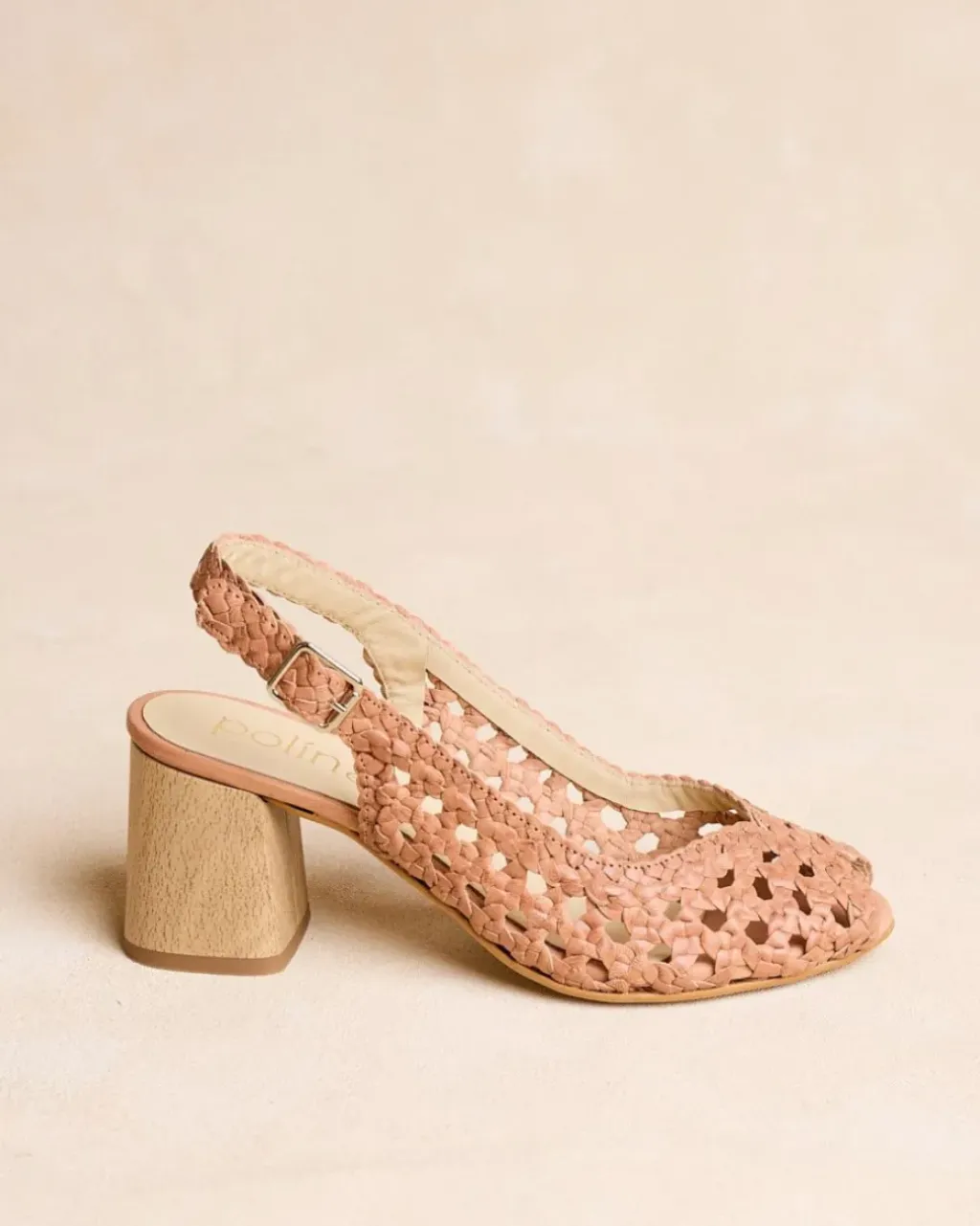 Polin et moi Trenzados|Sandalias*Tacón Trenzado Popi ocre