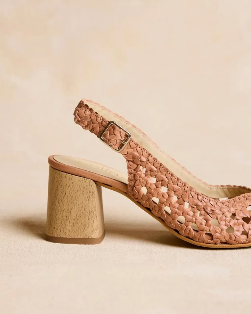 Polin et moi Trenzados|Sandalias*Tacón Trenzado Popi ocre