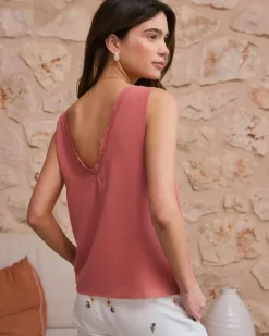 Polin et moi Camisetas Y Tops*Top Encaje Jasira coral