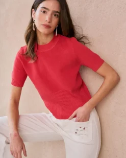 Polin et moi Camisetas Y Tops*Top Punto Allegra coral