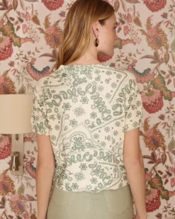 Polin et moi Punto|Camisetas Y Tops*Top punto estampado Idalia Kaki