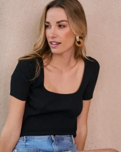 Polin et moi Camisetas Y Tops*Top Punto Lazo Luci negro