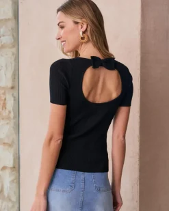 Polin et moi Camisetas Y Tops*Top Punto Lazo Luci negro