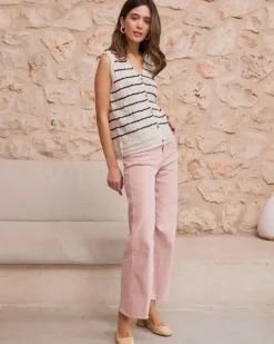 Polin et moi Punto|Camisetas Y Tops*Top Rayas Lea Marino