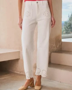 Polin et moi Pantalones*Vaquero Bordado Vesta Crudo