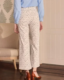 Polin et moi Pantalones*Vaquero Flores Ada Crudo