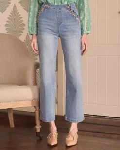 Polin et moi Pantalones*Vaqueros Volantes Lili DENIM