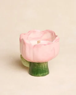 Polin et moi Home*Vela Aromática Cerámica Tulipán Rosa