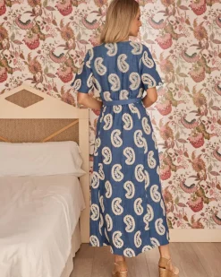 Polin et moi Maternidad|Vestidos Y Monos*Vestido Bordado Paisley Ilse denim