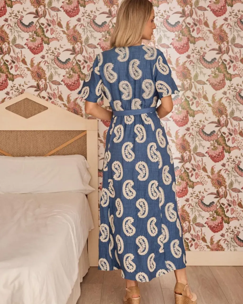 Polin et moi Maternidad|Vestidos Y Monos*Vestido Bordado Paisley Ilse denim