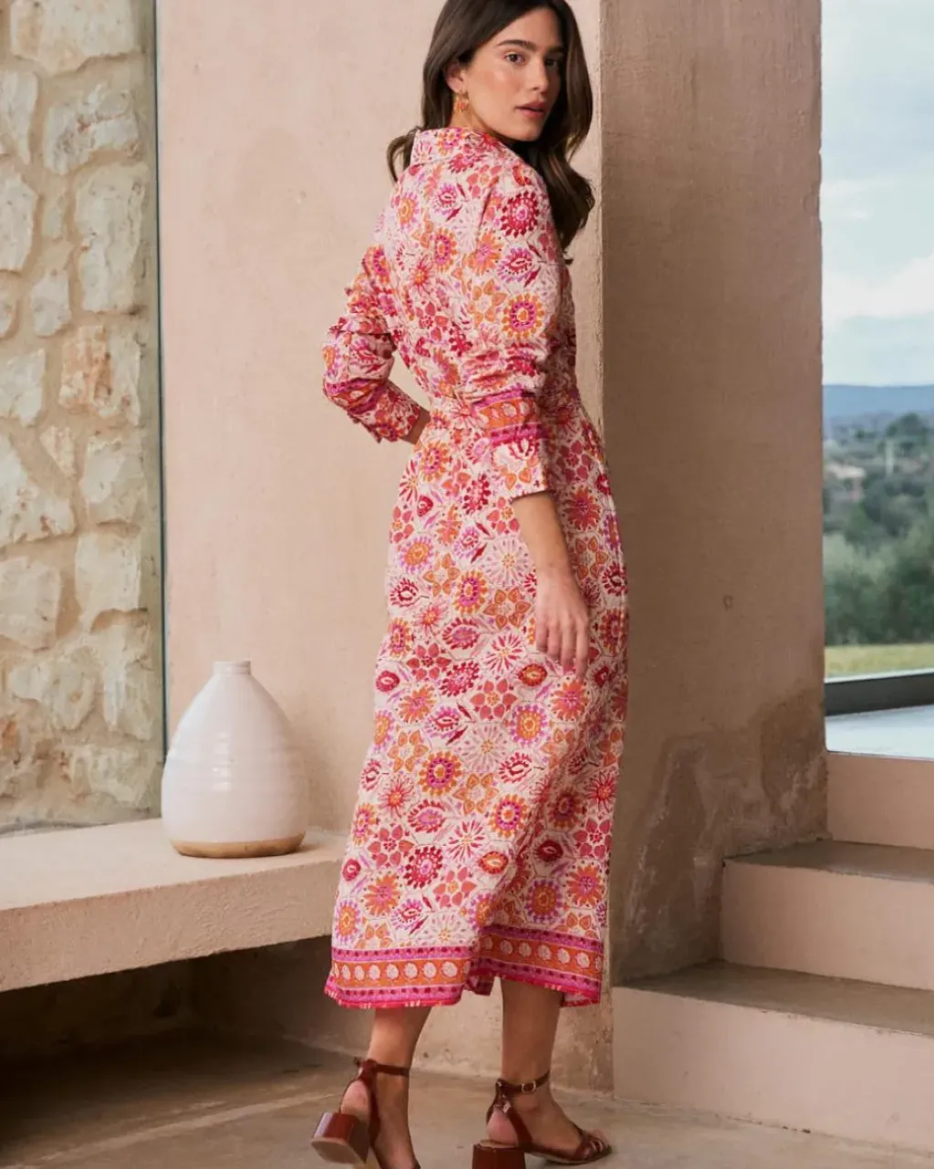 Polin et moi Maternidad|Vestidos Y Monos*Vestido Camisero Idette coral