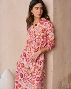 Polin et moi Maternidad|Vestidos Y Monos*Vestido Camisero Idette coral