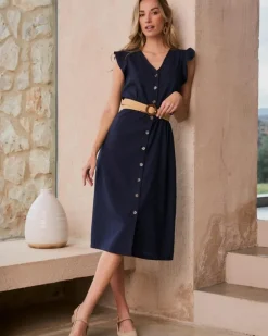 Polin et moi Vestidos Y Monos*Vestido Camisero Praia Marino