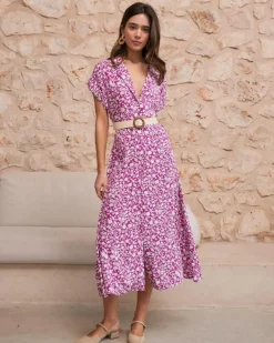 Polin et moi Maternidad|Vestidos Y Monos*Vestido Camisero Romelia buganvilla
