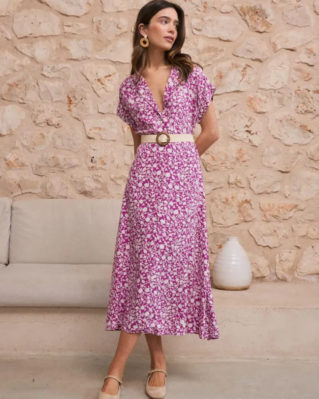 Polin et moi Maternidad|Vestidos Y Monos*Vestido Camisero Romelia buganvilla
