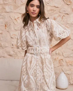 Polin et moi Vestidos Y Monos*Vestido Cinturón Abi BEIGE