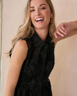 Polin et moi Vestidos Y Monos*Vestido Corto Bordados Uri negro