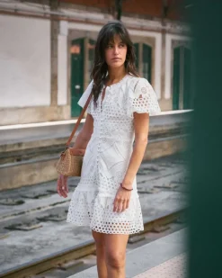 Polin et moi Vestidos Y Monos*Vestido Encaje Leia blanco