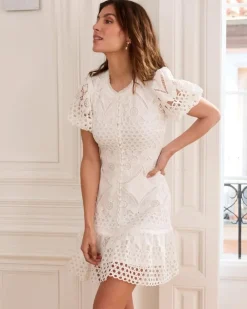 Polin et moi Vestidos Y Monos*Vestido Encaje Leia blanco
