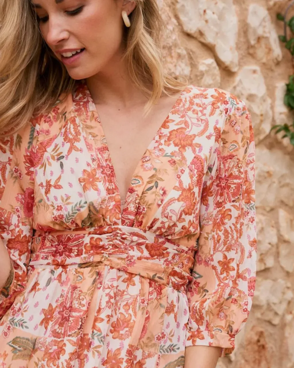 Polin et moi Maternidad|Vestidos Y Monos*Vestido Estampado Uliana melocoton