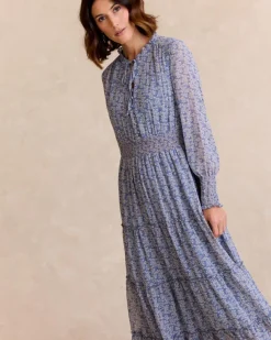 Polin et moi Maternidad|Vestidos Y Monos*Vestido Flores Azula Celeste