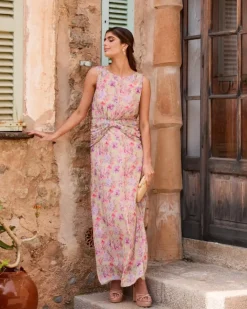 Polin et moi Maternidad*Vestido Flores Mariale Maquillaje