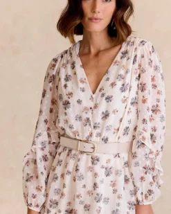 Polin et moi Vestidos Y Monos*Vestido Flores Thais Crudo